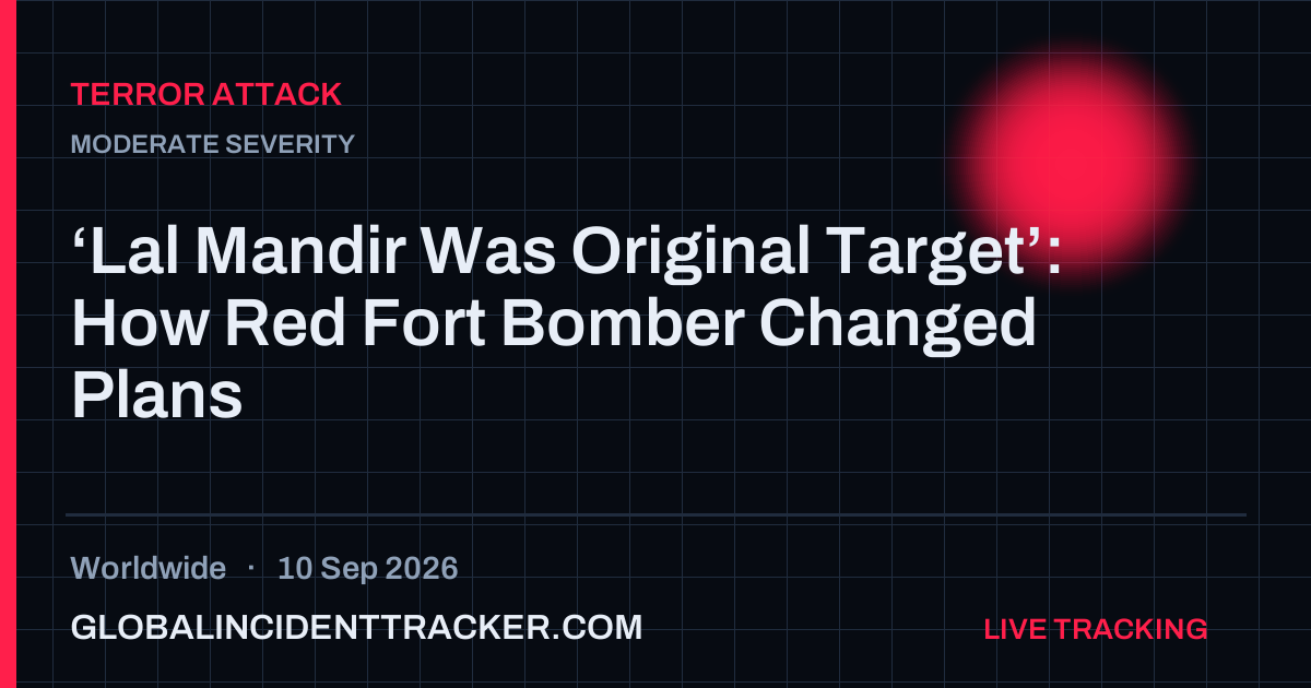 Terror Attack incident in worldwide on 10 September 2026 — Global Incident Tracker report card