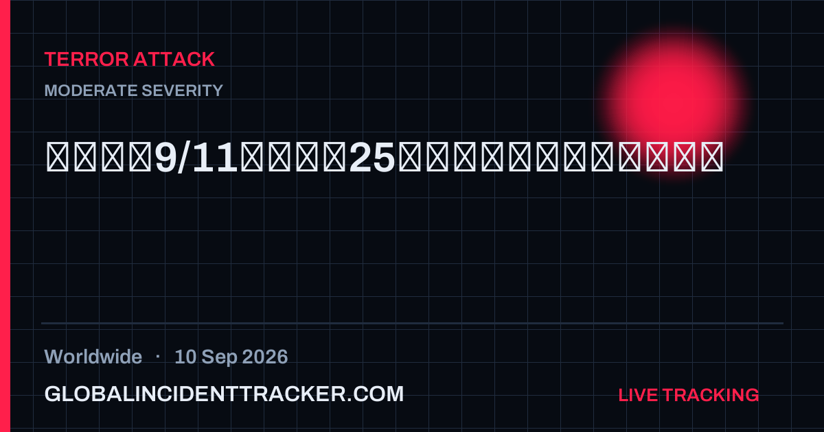Terror Attack incident in worldwide on 10 September 2026 — Global Incident Tracker report card