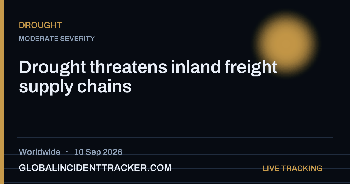 Drought incident in worldwide on 10 September 2026 — Global Incident Tracker report card