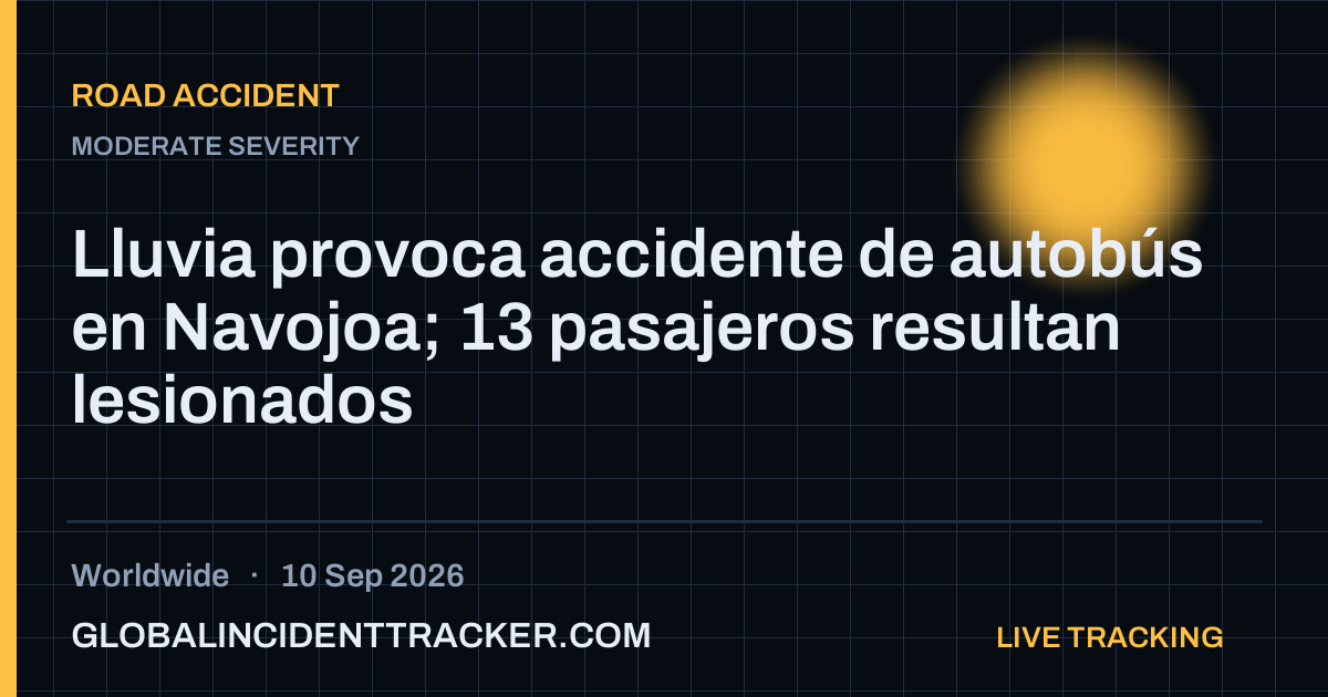 Road Accident incident in worldwide on 10 September 2026 — Global Incident Tracker report card