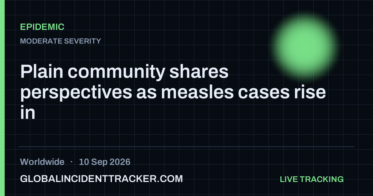 Epidemic incident in worldwide on 10 September 2026 — Global Incident Tracker report card