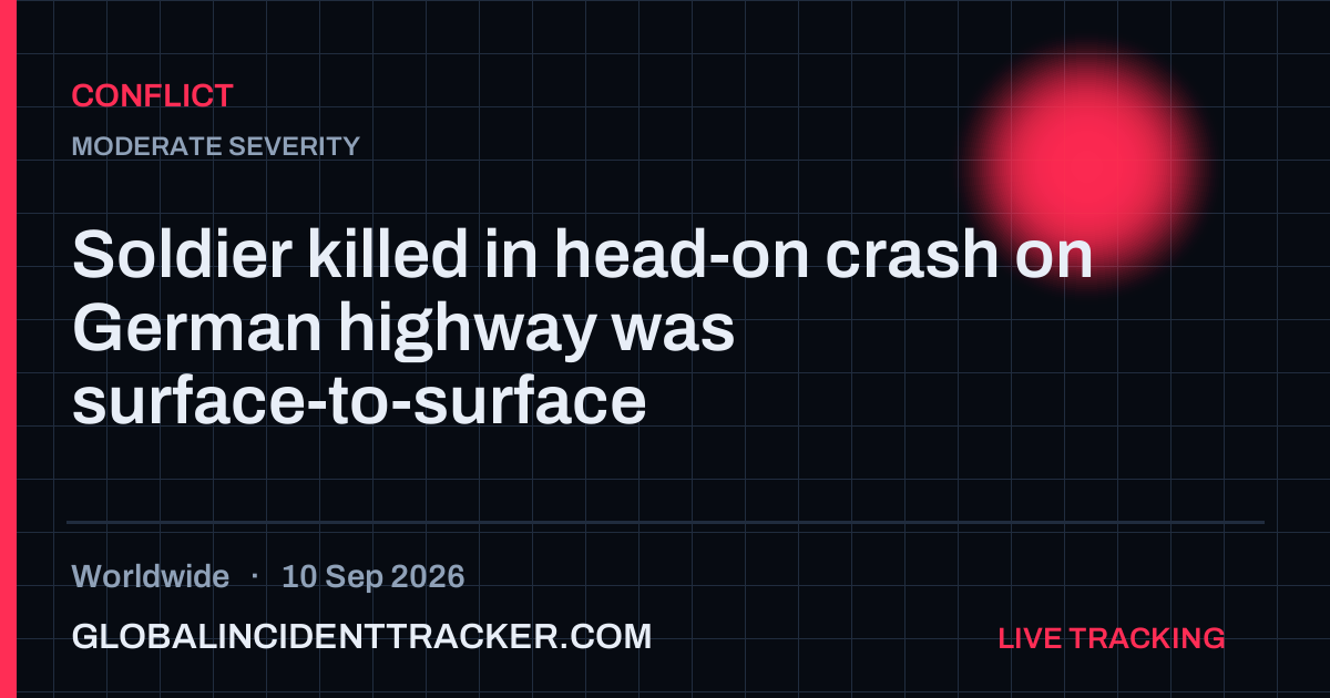 Conflict incident in worldwide on 10 September 2026 — Global Incident Tracker report card
