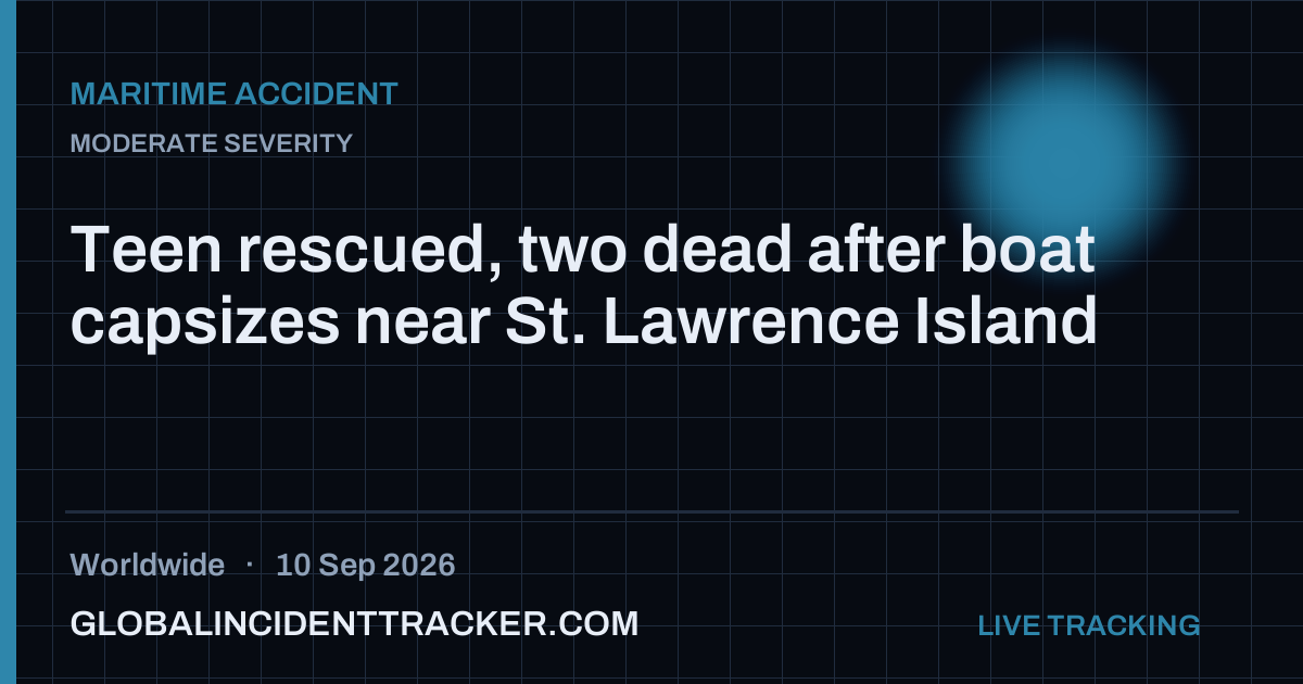 Maritime Accident incident in worldwide on 10 September 2026 — Global Incident Tracker report card