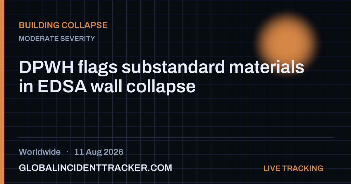Building Collapse incident in worldwide on 11 August 2026 — Global Incident Tracker report card