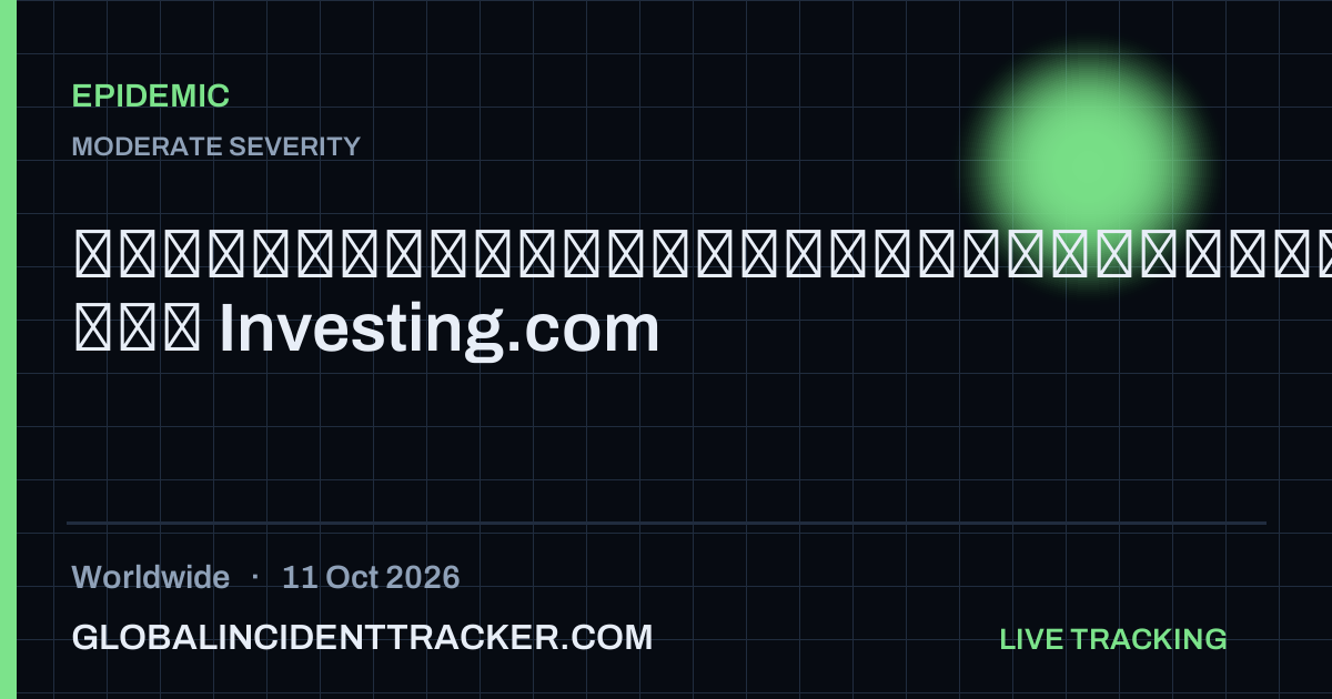 Epidemic incident in worldwide on 11 October 2026 — Global Incident Tracker report card