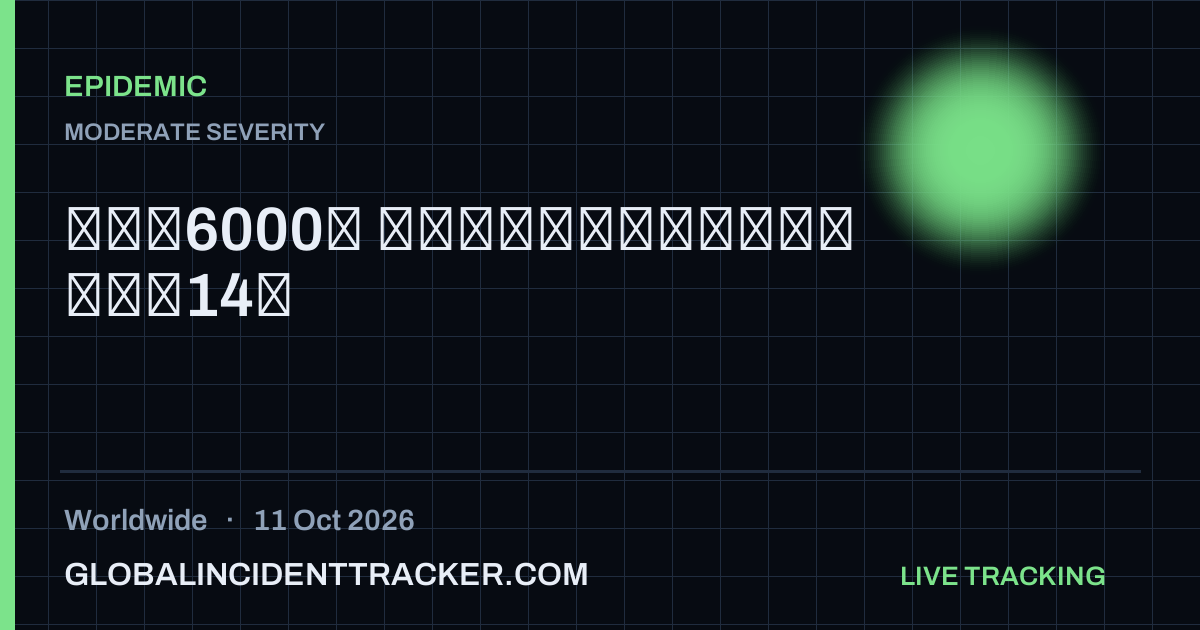 Epidemic incident in worldwide on 11 October 2026 — Global Incident Tracker report card