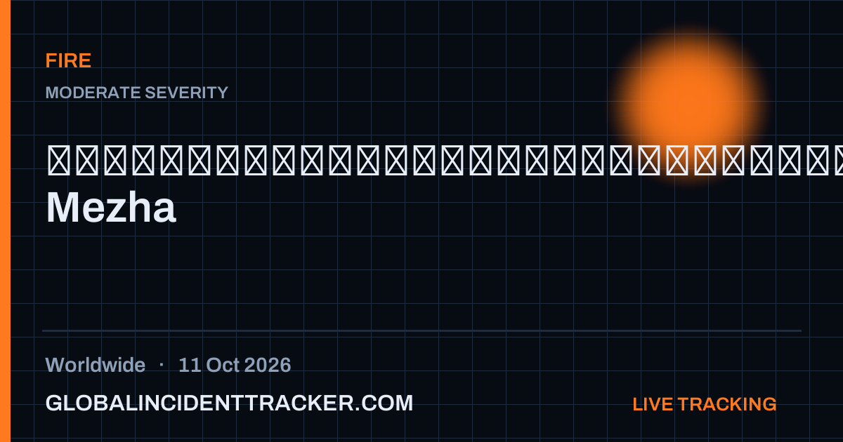 Fire incident in worldwide on 11 October 2026 — Global Incident Tracker report card