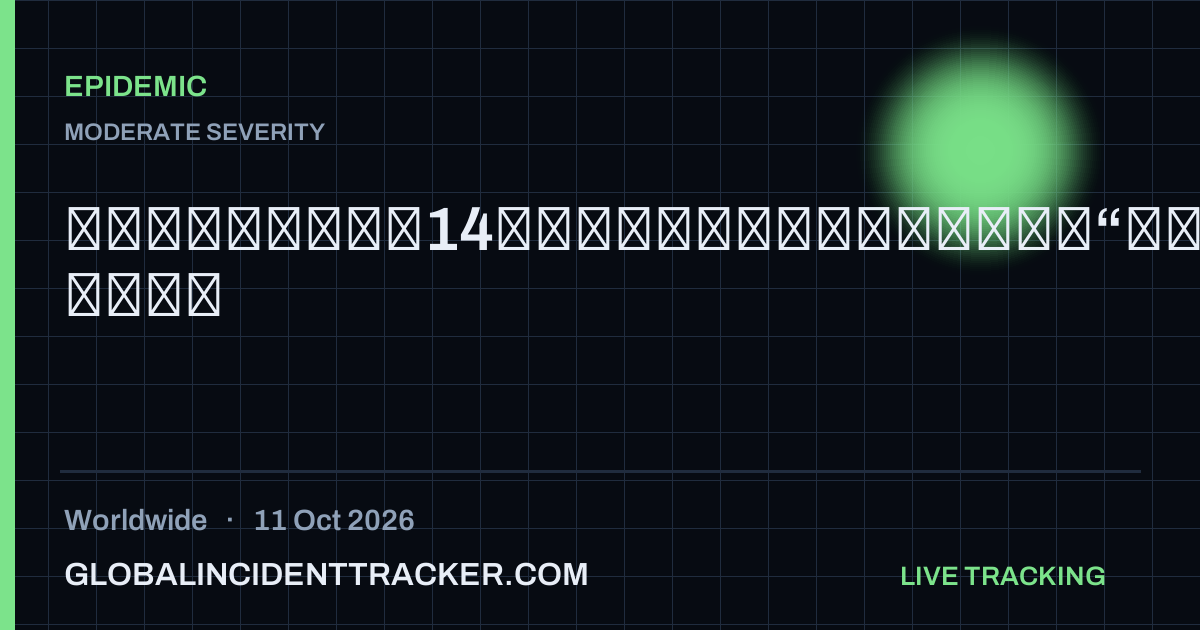 Epidemic incident in worldwide on 11 October 2026 — Global Incident Tracker report card