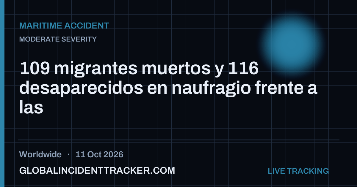 Maritime Accident incident in worldwide on 11 October 2026 — Global Incident Tracker report card