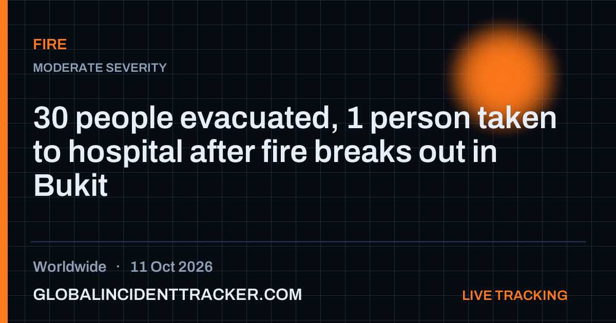 Fire incident in worldwide on 11 October 2026 — Global Incident Tracker report card