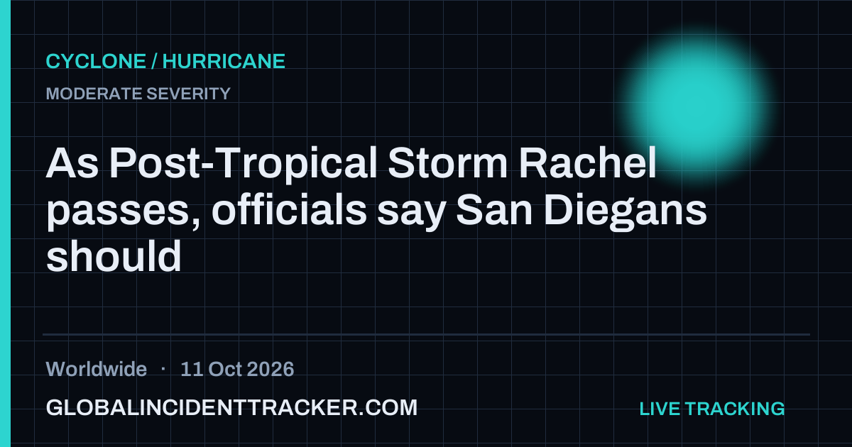 Cyclone / Hurricane incident in worldwide on 11 October 2026 — Global Incident Tracker report card