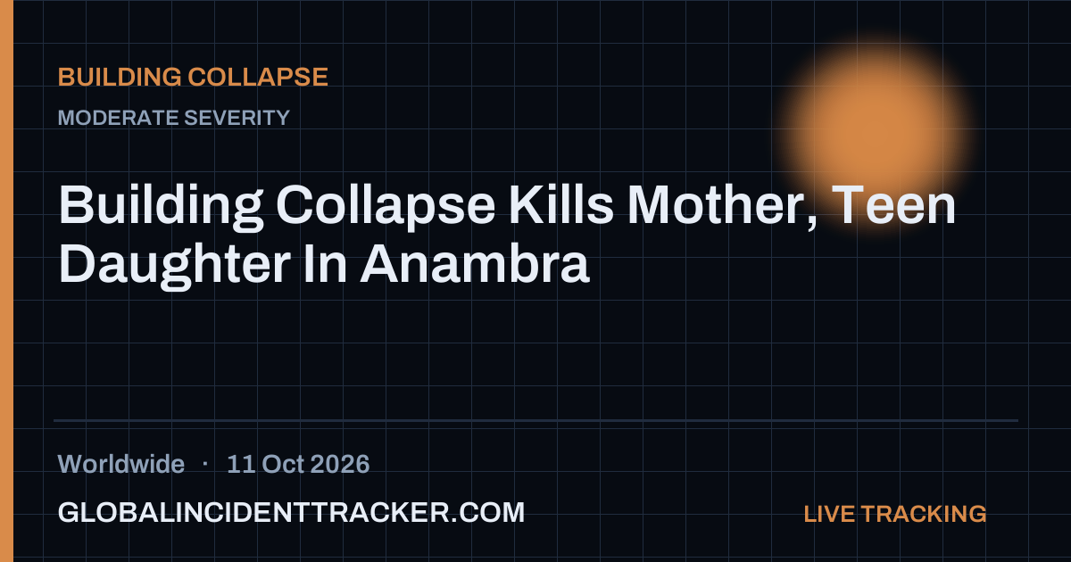 Building Collapse incident in worldwide on 11 October 2026 — Global Incident Tracker report card
