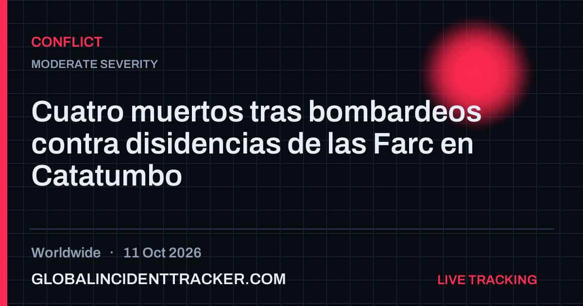 Conflict incident in worldwide on 11 October 2026 — Global Incident Tracker report card