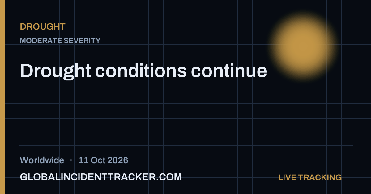 Drought incident in worldwide on 11 October 2026 — Global Incident Tracker report card