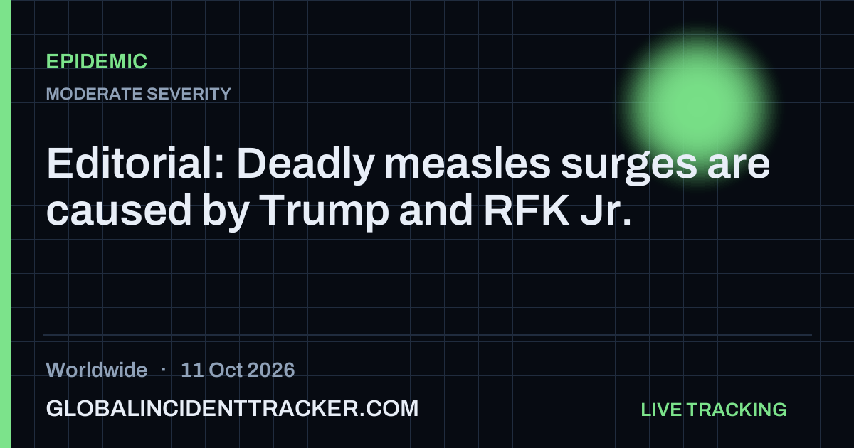Epidemic incident in worldwide on 11 October 2026 — Global Incident Tracker report card