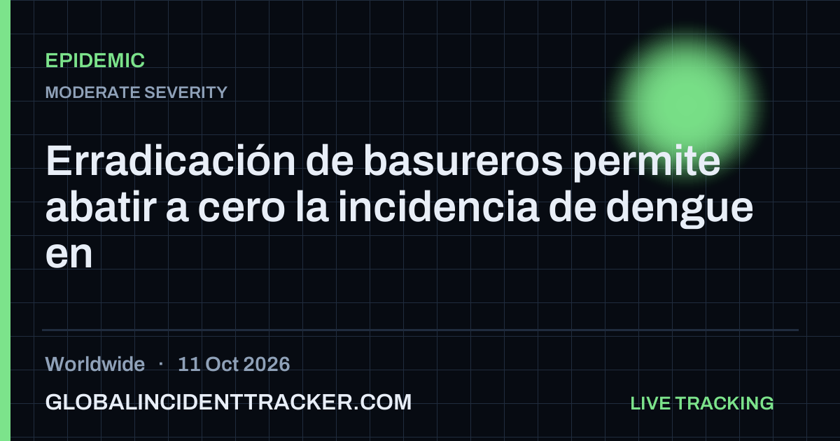 Epidemic incident in worldwide on 11 October 2026 — Global Incident Tracker report card