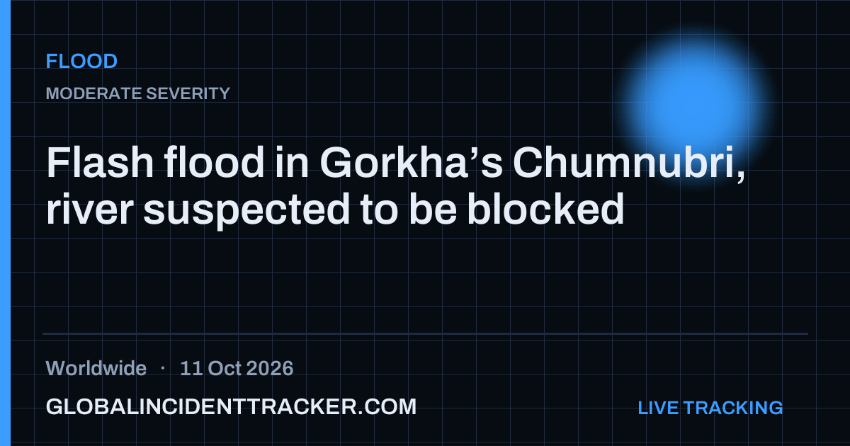 Flood incident in worldwide on 11 October 2026 — Global Incident Tracker report card