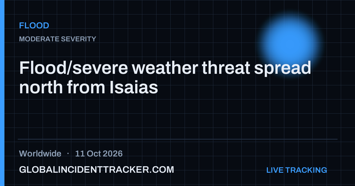 Flood incident in worldwide on 11 October 2026 — Global Incident Tracker report card