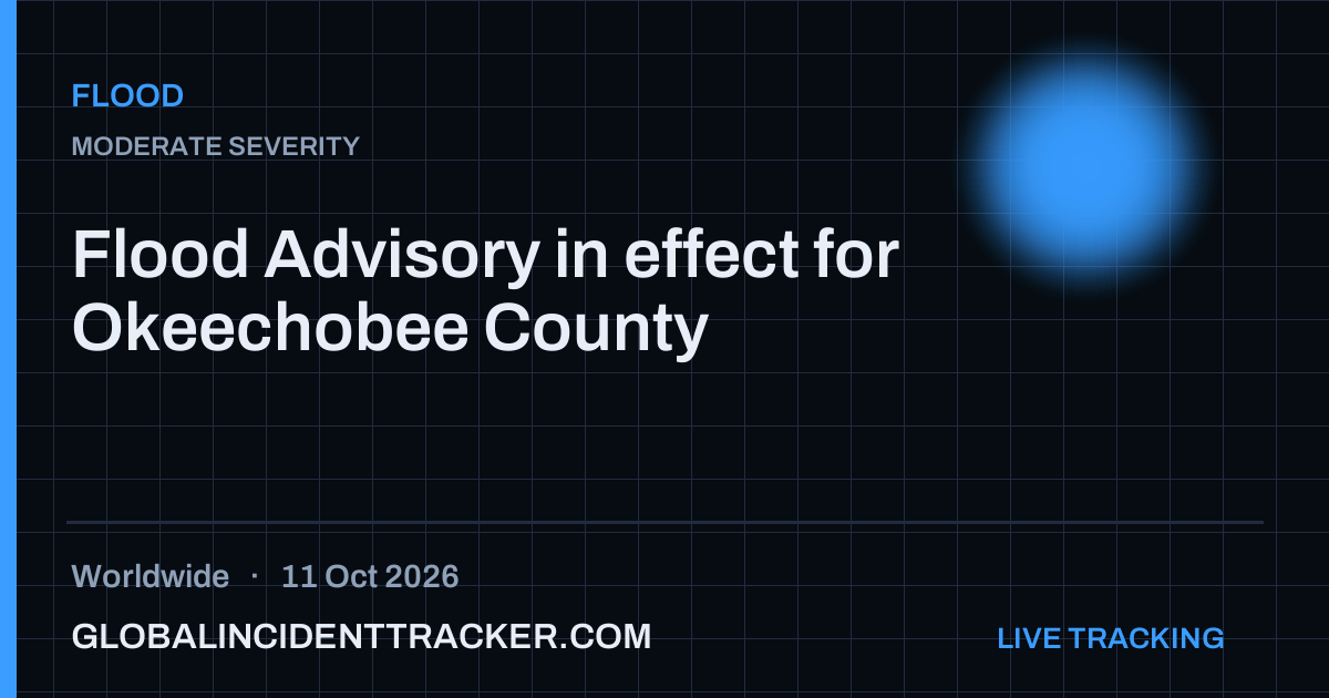 Flood incident in worldwide on 11 October 2026 — Global Incident Tracker report card
