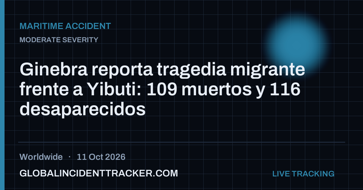 Maritime Accident incident in worldwide on 11 October 2026 — Global Incident Tracker report card