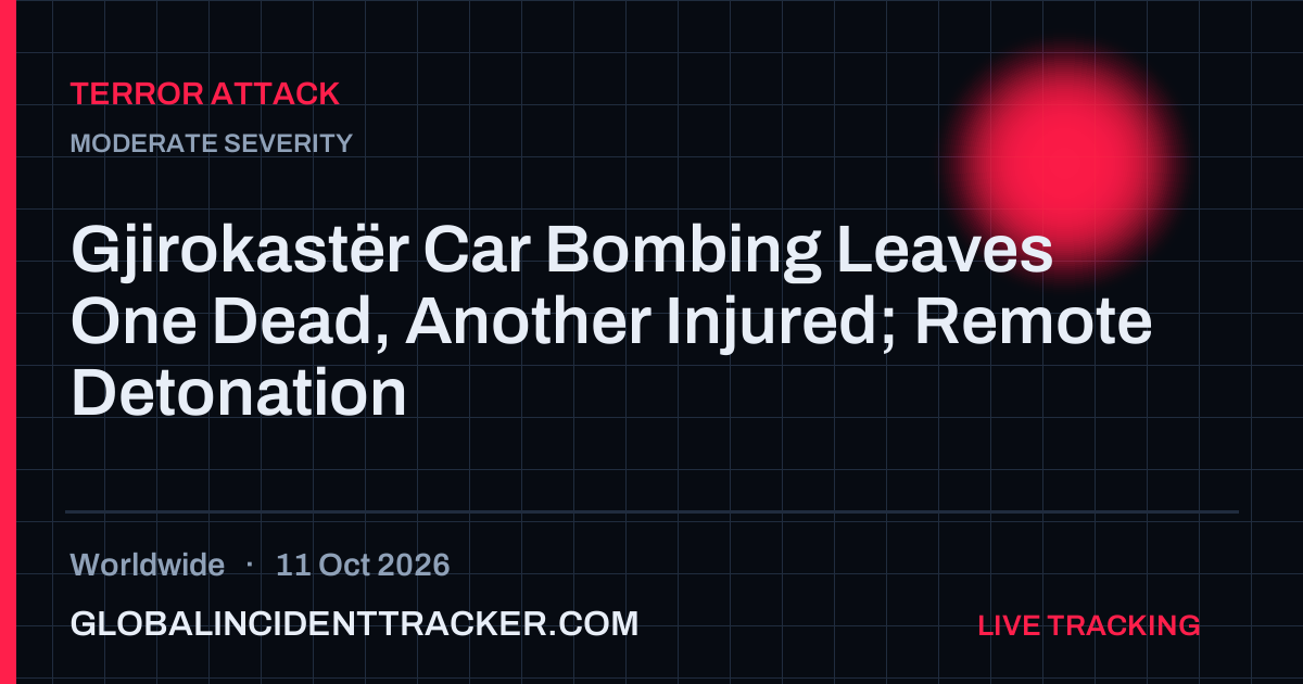 Terror Attack incident in worldwide on 11 October 2026 — Global Incident Tracker report card
