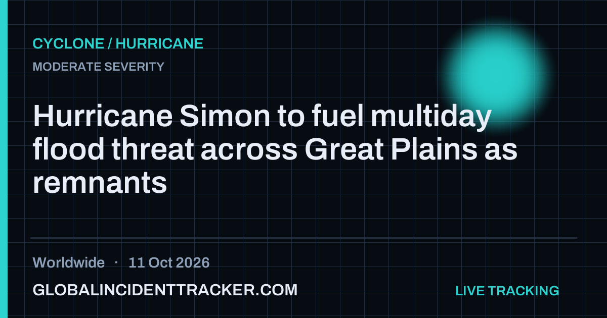 Cyclone / Hurricane incident in worldwide on 11 October 2026 — Global Incident Tracker report card