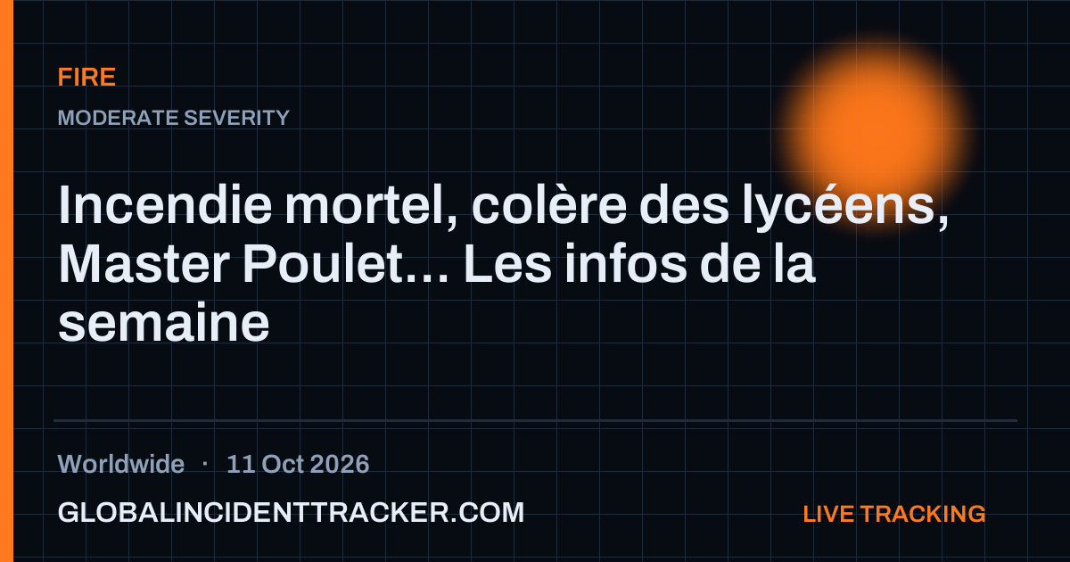 Fire incident in worldwide on 11 October 2026 — Global Incident Tracker report card