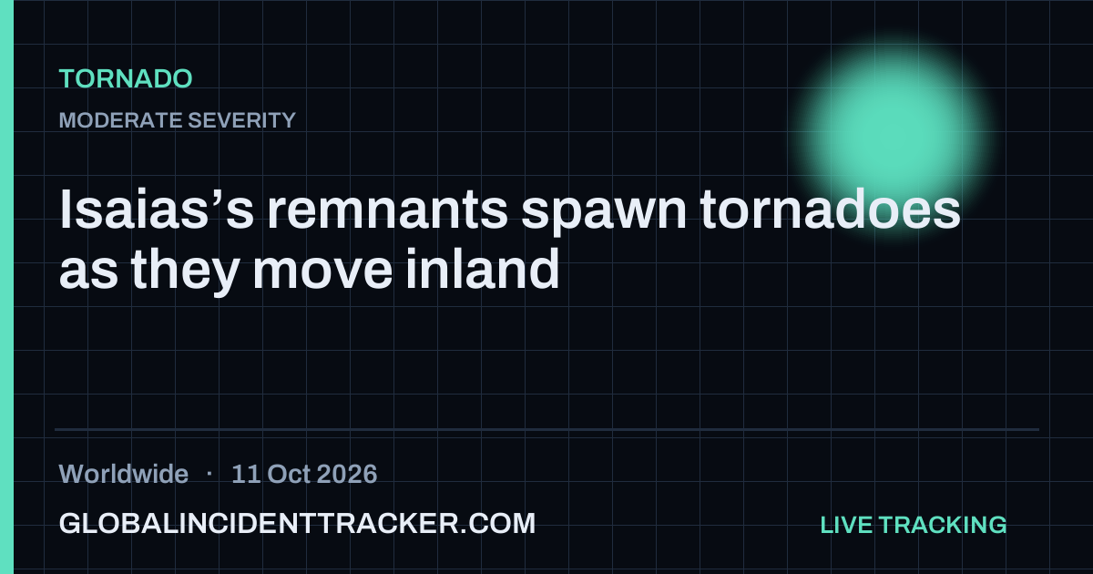 Tornado incident in worldwide on 11 October 2026 — Global Incident Tracker report card