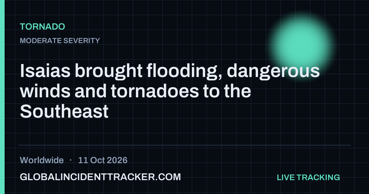 Tornado incident in worldwide on 11 October 2026 — Global Incident Tracker report card