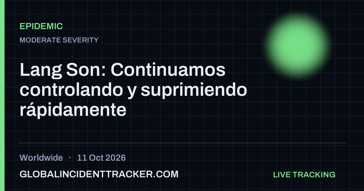 Epidemic incident in worldwide on 11 October 2026 — Global Incident Tracker report card