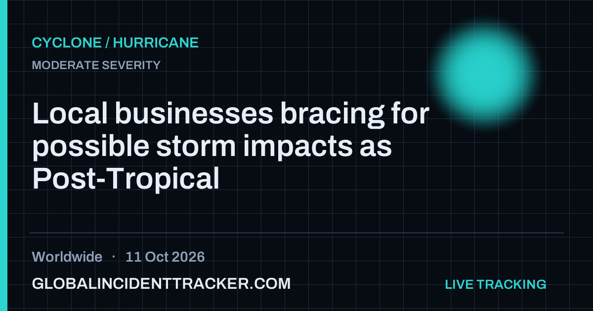 Cyclone / Hurricane incident in worldwide on 11 October 2026 — Global Incident Tracker report card