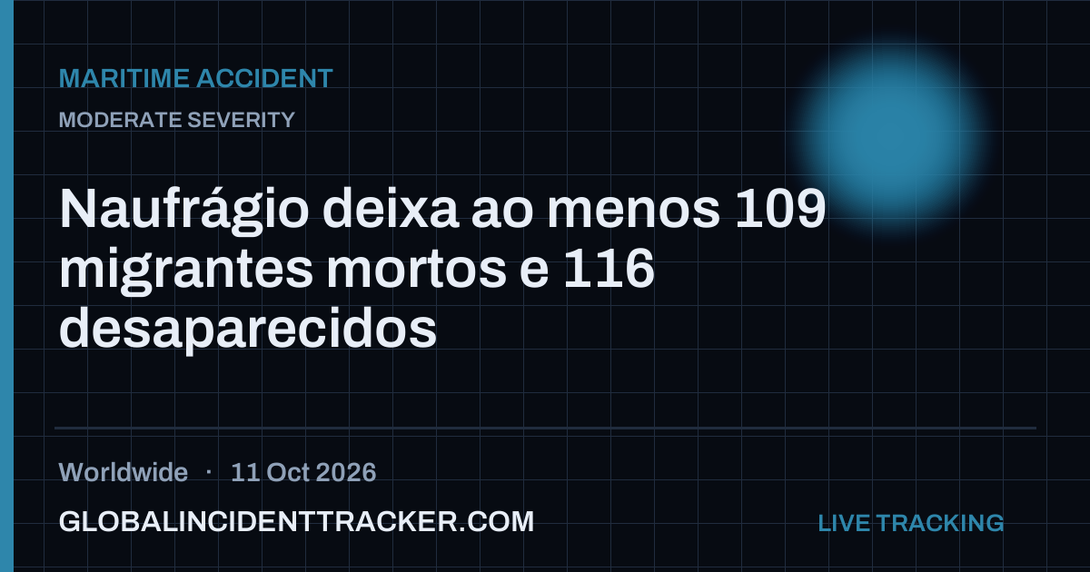 Maritime Accident incident in worldwide on 11 October 2026 — Global Incident Tracker report card