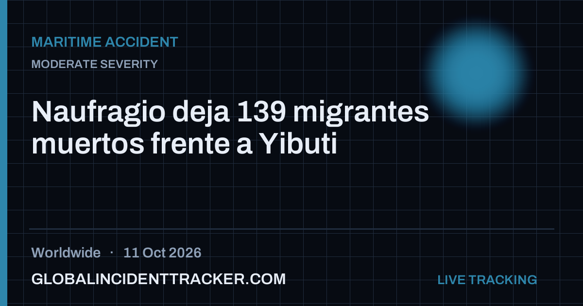 Maritime Accident incident in worldwide on 11 October 2026 — Global Incident Tracker report card