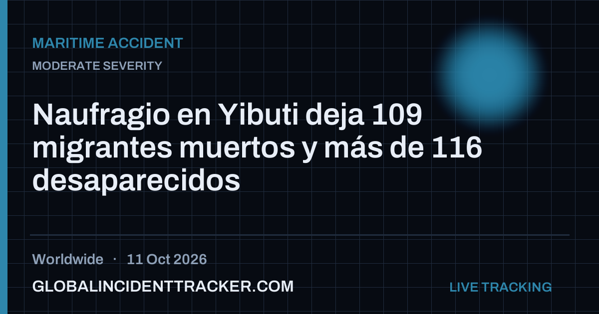 Maritime Accident incident in worldwide on 11 October 2026 — Global Incident Tracker report card