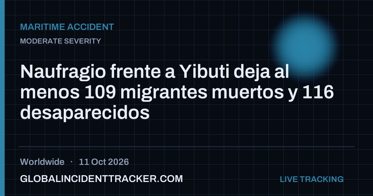 Maritime Accident incident in worldwide on 11 October 2026 — Global Incident Tracker report card