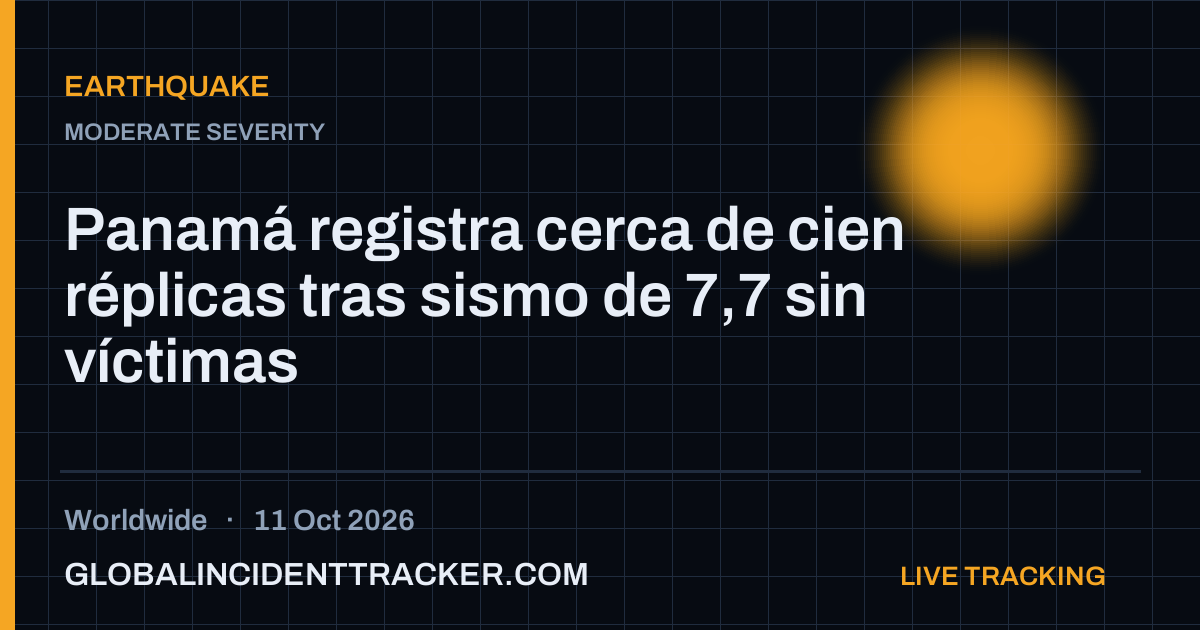 Earthquake incident in worldwide on 11 October 2026 — Global Incident Tracker report card