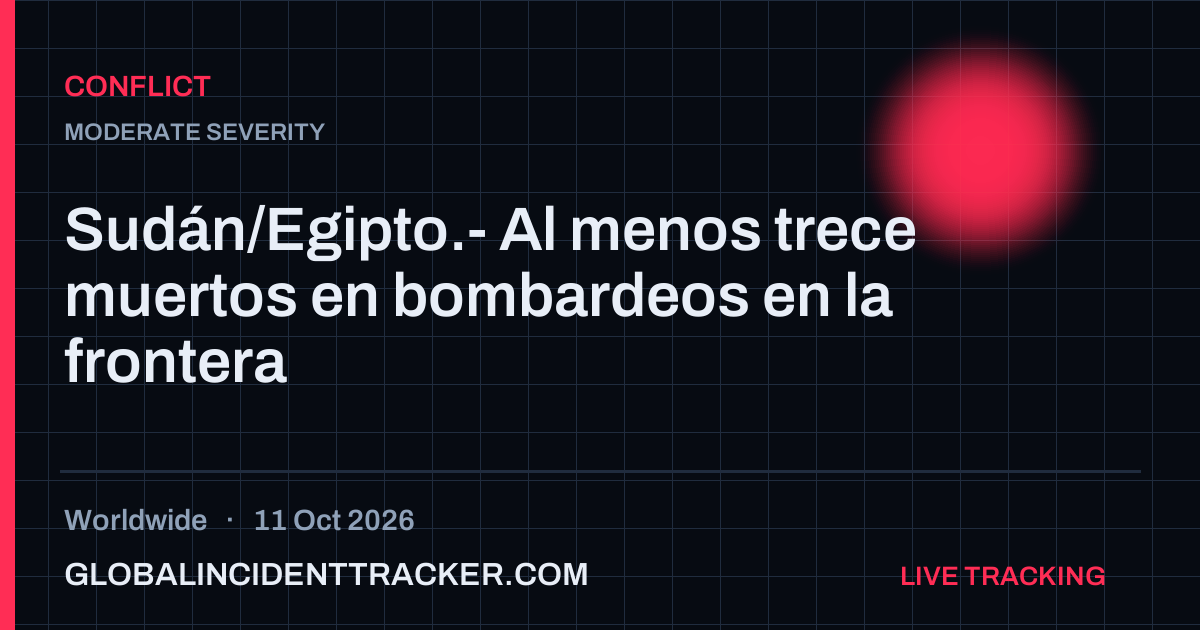 Conflict incident in worldwide on 11 October 2026 — Global Incident Tracker report card