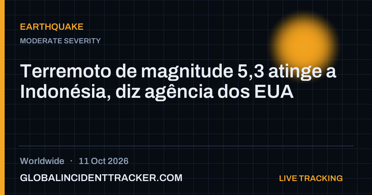 Earthquake incident in worldwide on 11 October 2026 — Global Incident Tracker report card