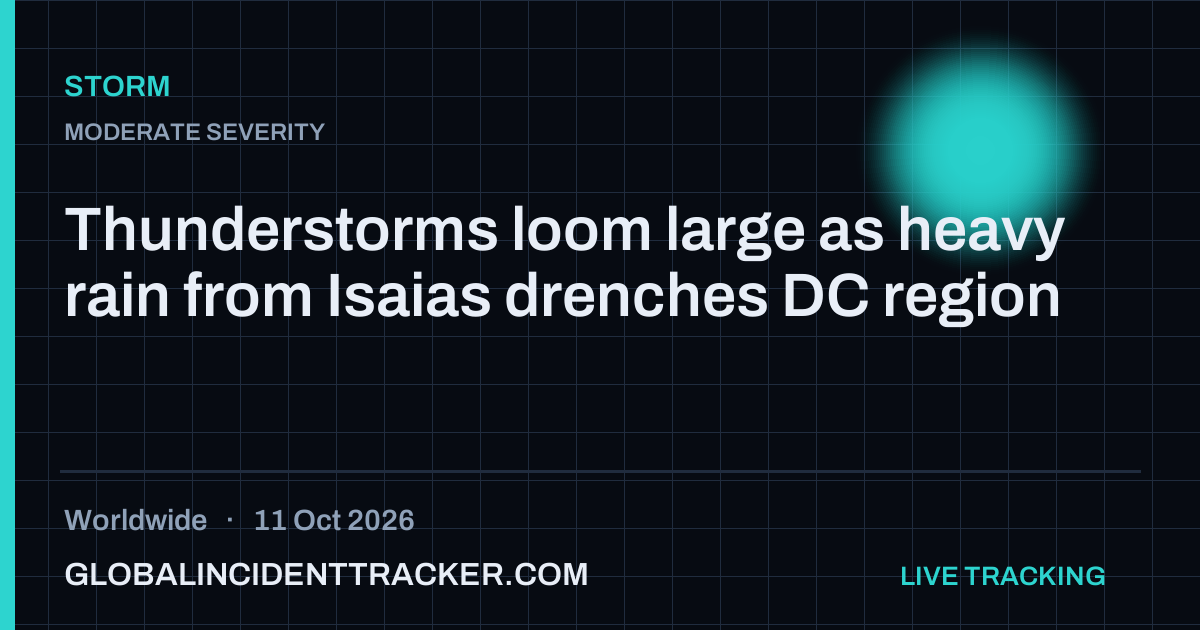 Storm incident in worldwide on 11 October 2026 — Global Incident Tracker report card