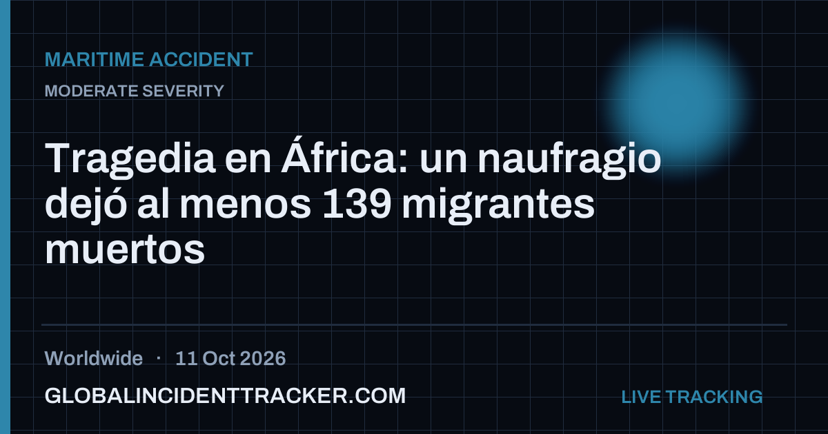 Maritime Accident incident in worldwide on 11 October 2026 — Global Incident Tracker report card