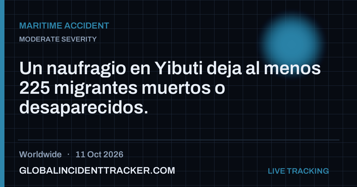 Maritime Accident incident in worldwide on 11 October 2026 — Global Incident Tracker report card