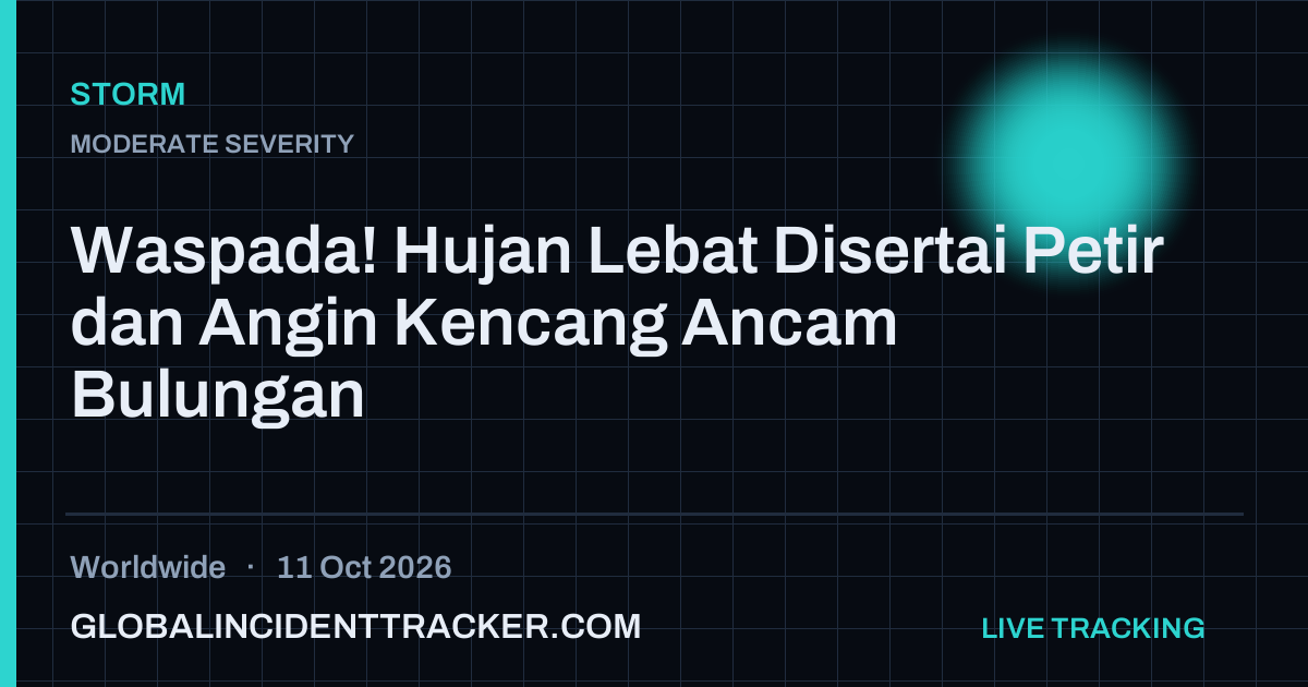 Storm incident in worldwide on 11 October 2026 — Global Incident Tracker report card