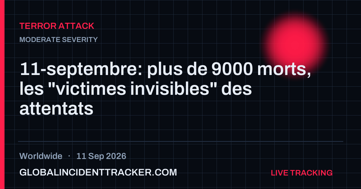 Terror Attack incident in worldwide on 11 September 2026 — Global Incident Tracker report card