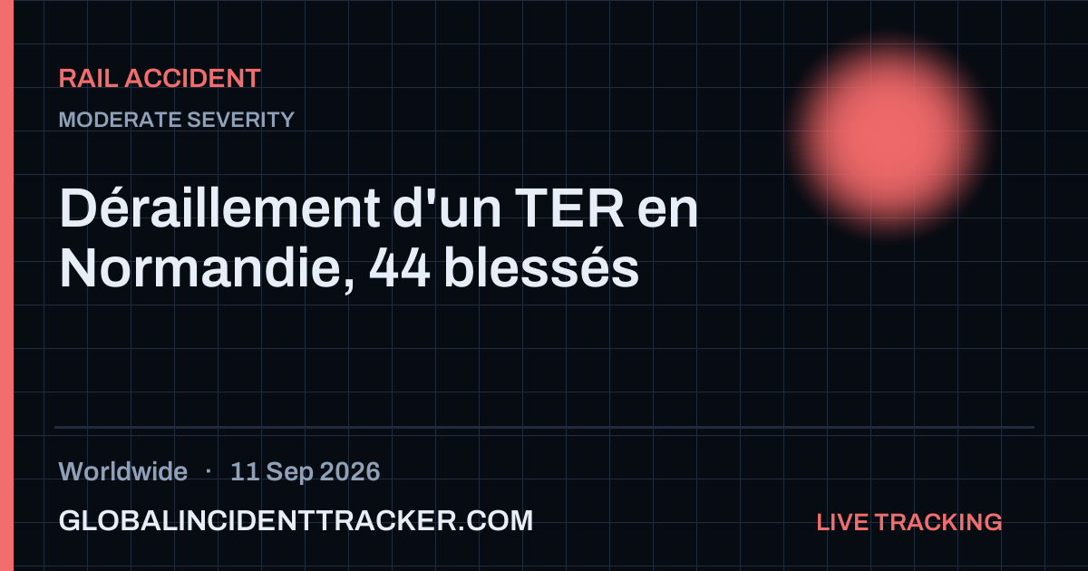 Rail Accident incident in worldwide on 11 September 2026 — Global Incident Tracker report card