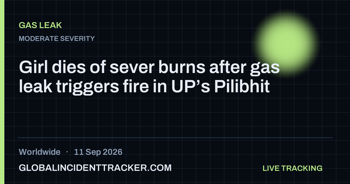 Gas Leak incident in worldwide on 11 September 2026 — Global Incident Tracker report card