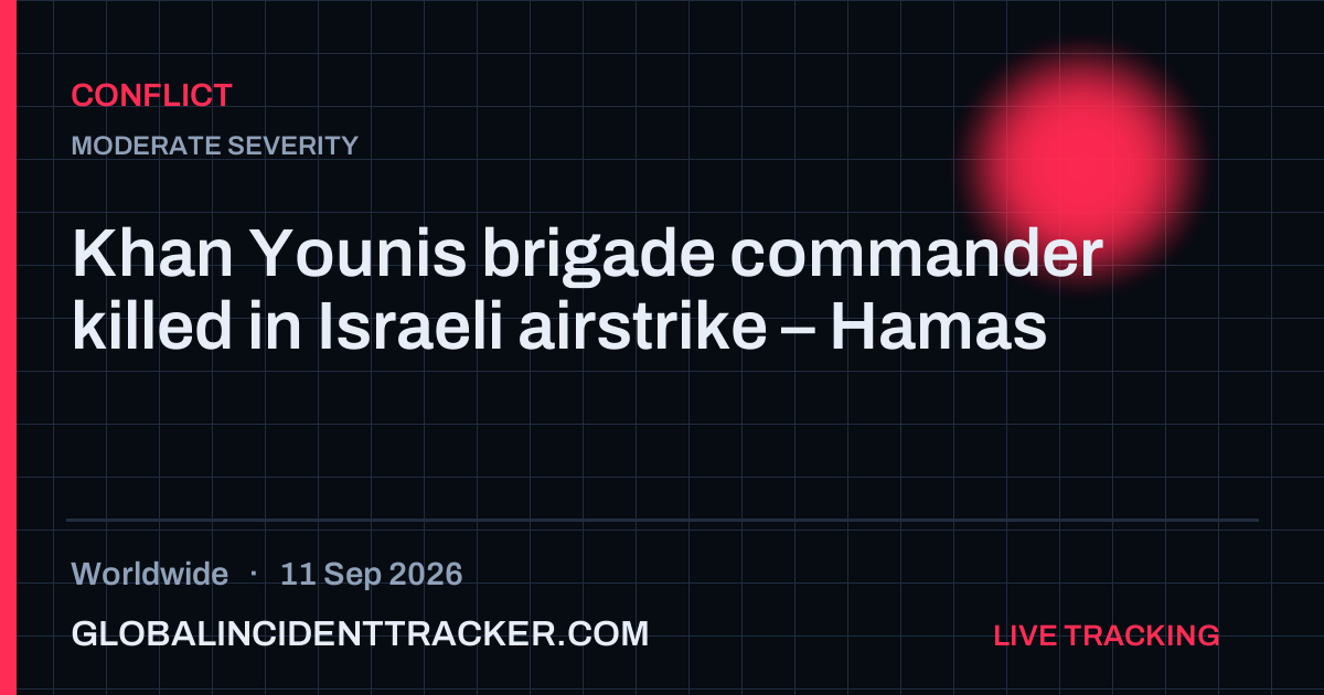 Conflict incident in worldwide on 11 September 2026 — Global Incident Tracker report card