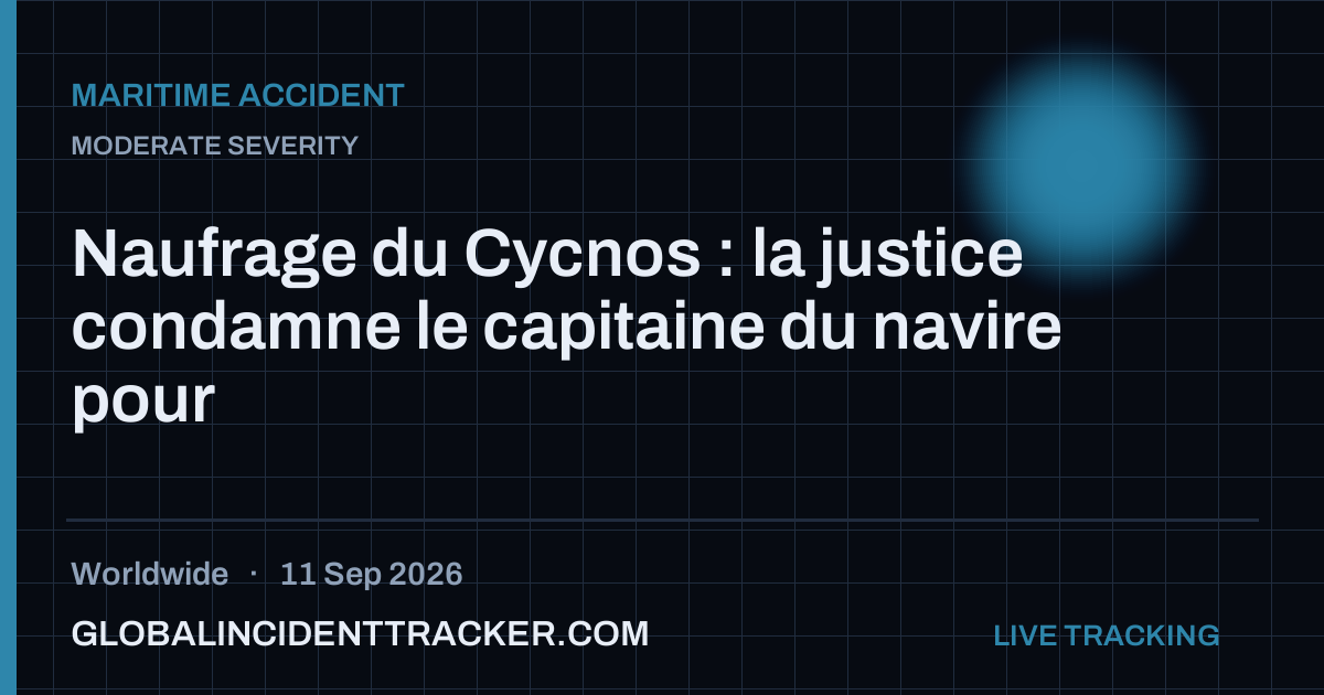 Maritime Accident incident in worldwide on 11 September 2026 — Global Incident Tracker report card