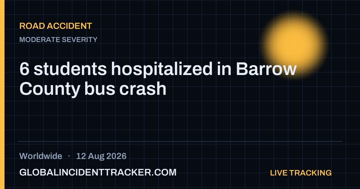 Road Accident incident in worldwide on 12 August 2026 — Global Incident Tracker report card