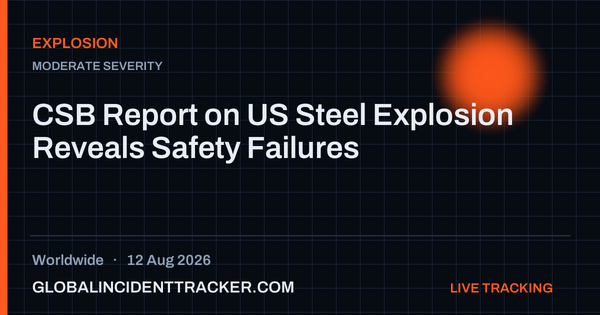 Explosion incident in worldwide on 12 August 2026 — Global Incident Tracker report card