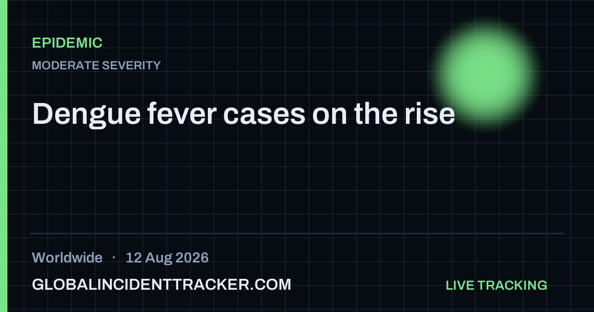 Epidemic incident in worldwide on 12 August 2026 — Global Incident Tracker report card